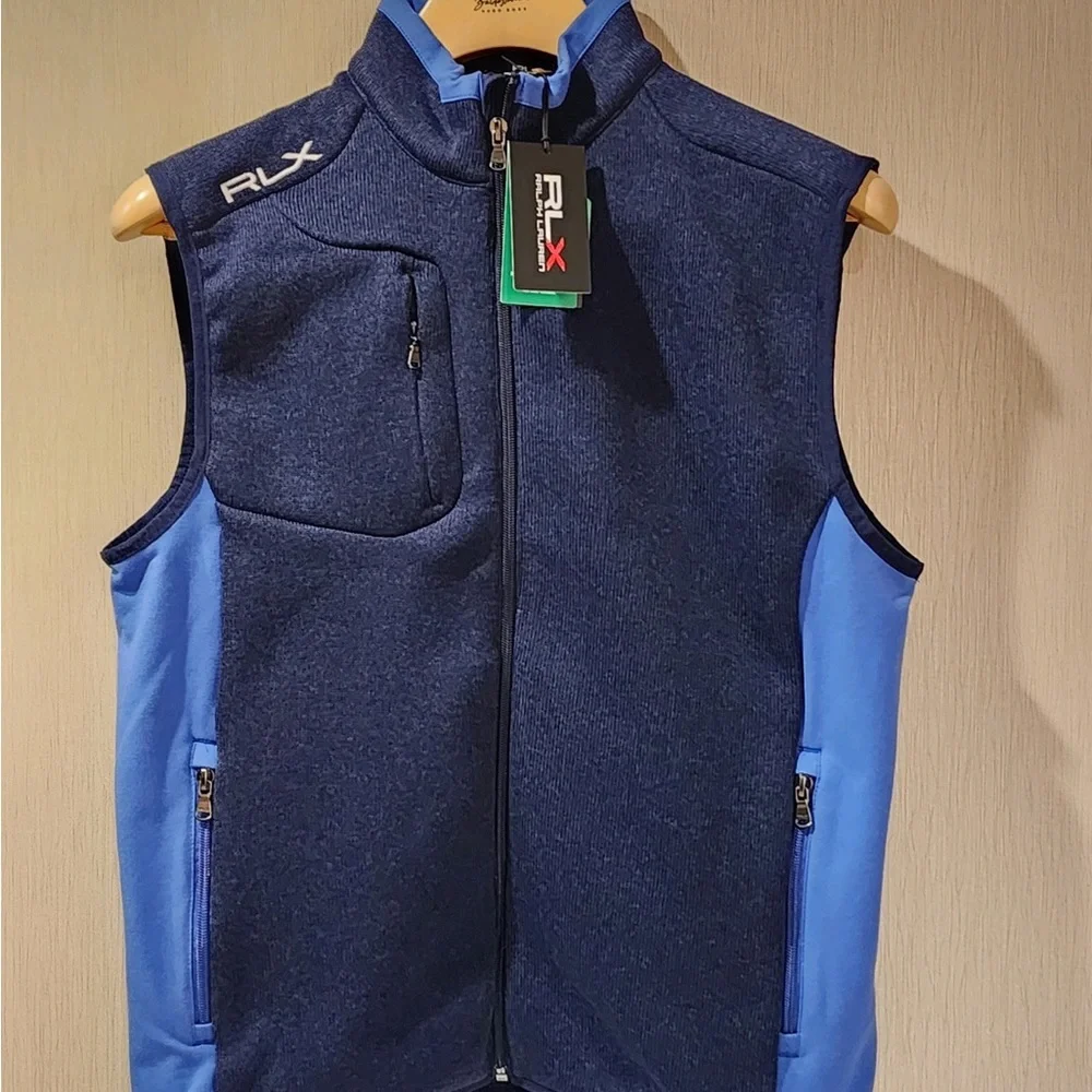 RLX Golf Terry-Paneled Fleece Color Blocked Vest sz M - Picture 4 of 13
